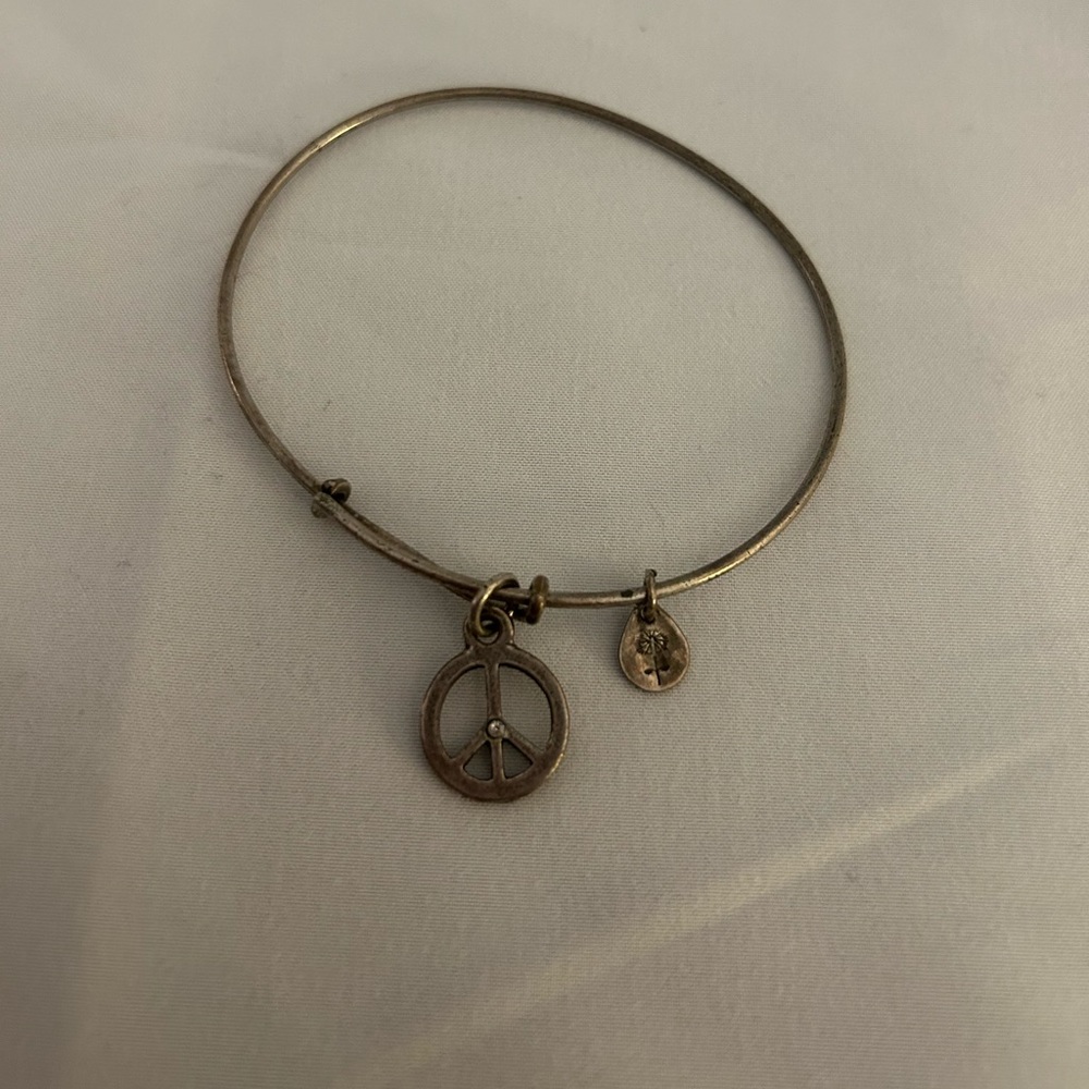 Alex and Ani peace sign bracelet